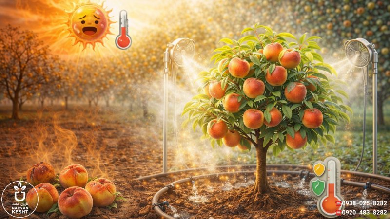 مدیریت تنش گرمایی در باغ هلو؛ حفظ کیفیت در تابستان_های داغ