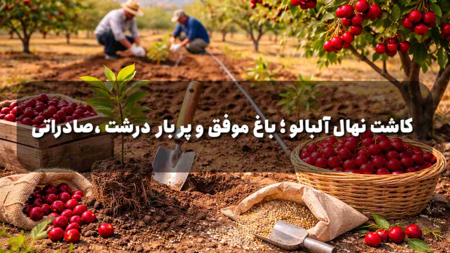 آموزش کاشت نهال آلبالو