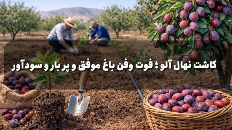 آموزش کاشت نهال آلو