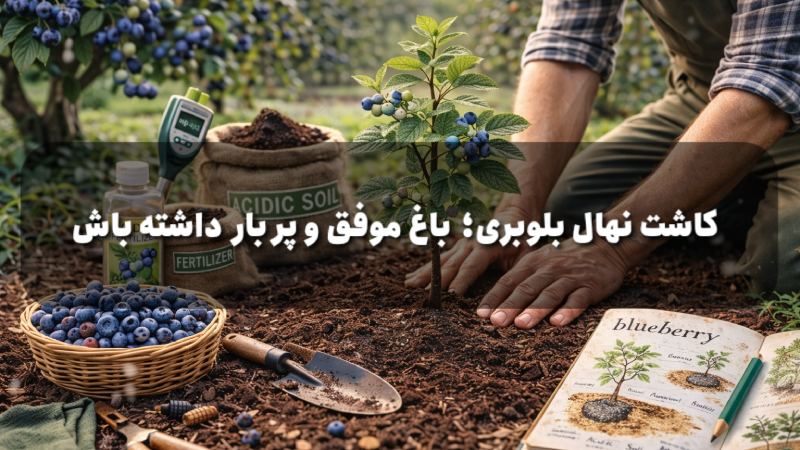 آموزش کاشت نهال بلوبری