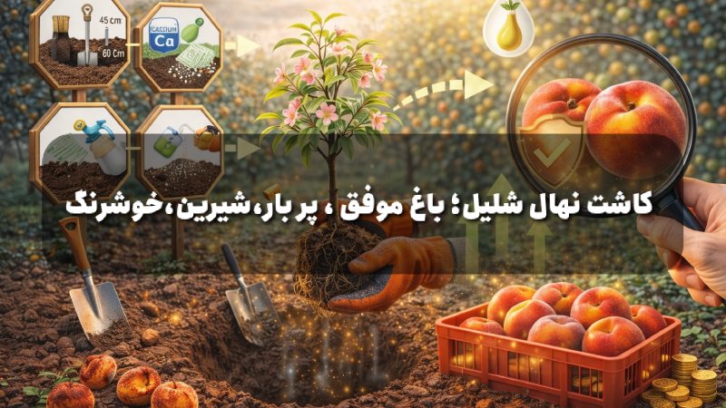 آموزش کاشت نهال شلیل
