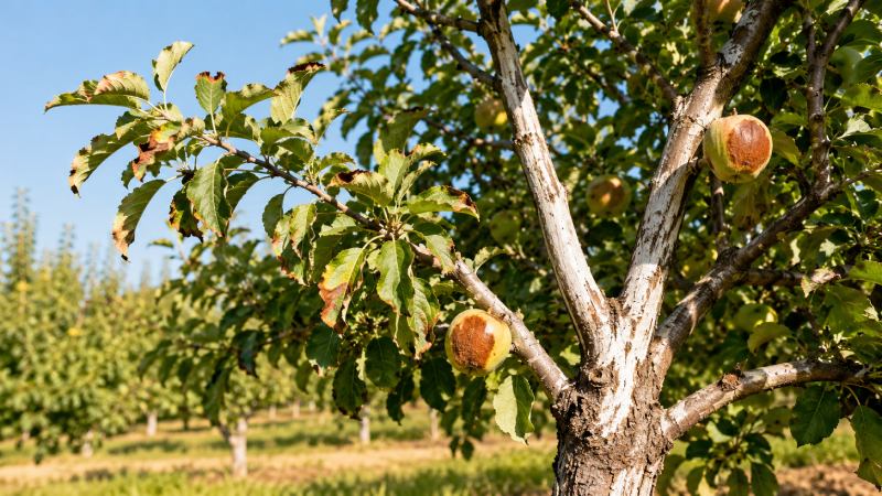کدام قسمتهای درخت بیشتر آفتابسوخته میشوند؟
