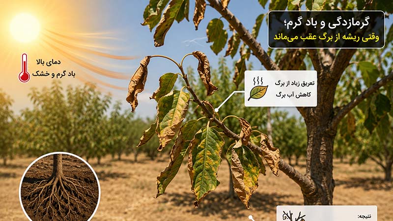 گرمازدگی و باد گرم؛ وقتی ریشه از برگ عقب می‌ماند
